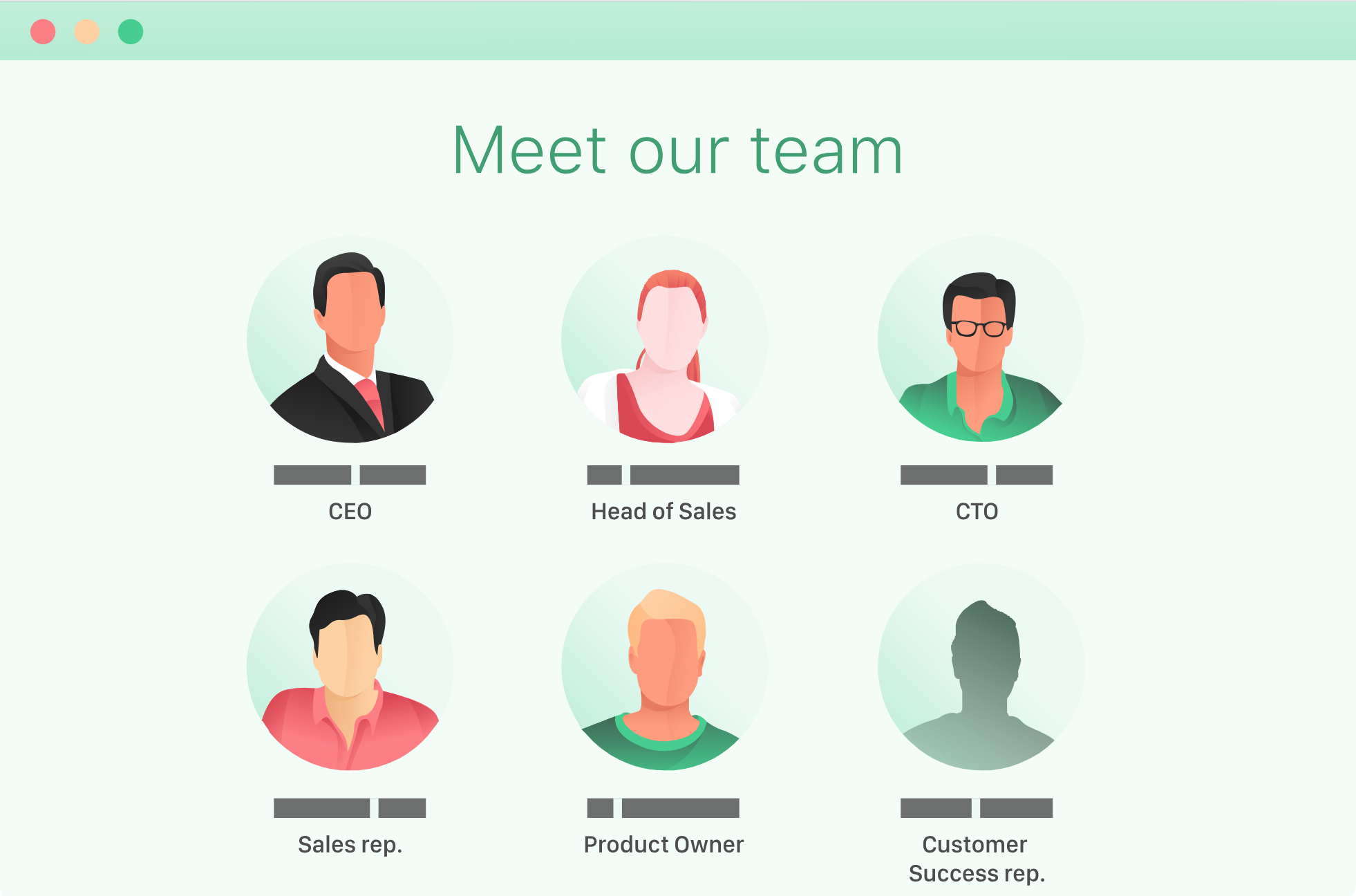 Create the perfect company team page.